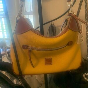Dooney & Bourke Yellow and Red Shoulder Bag with Adjustable Strap